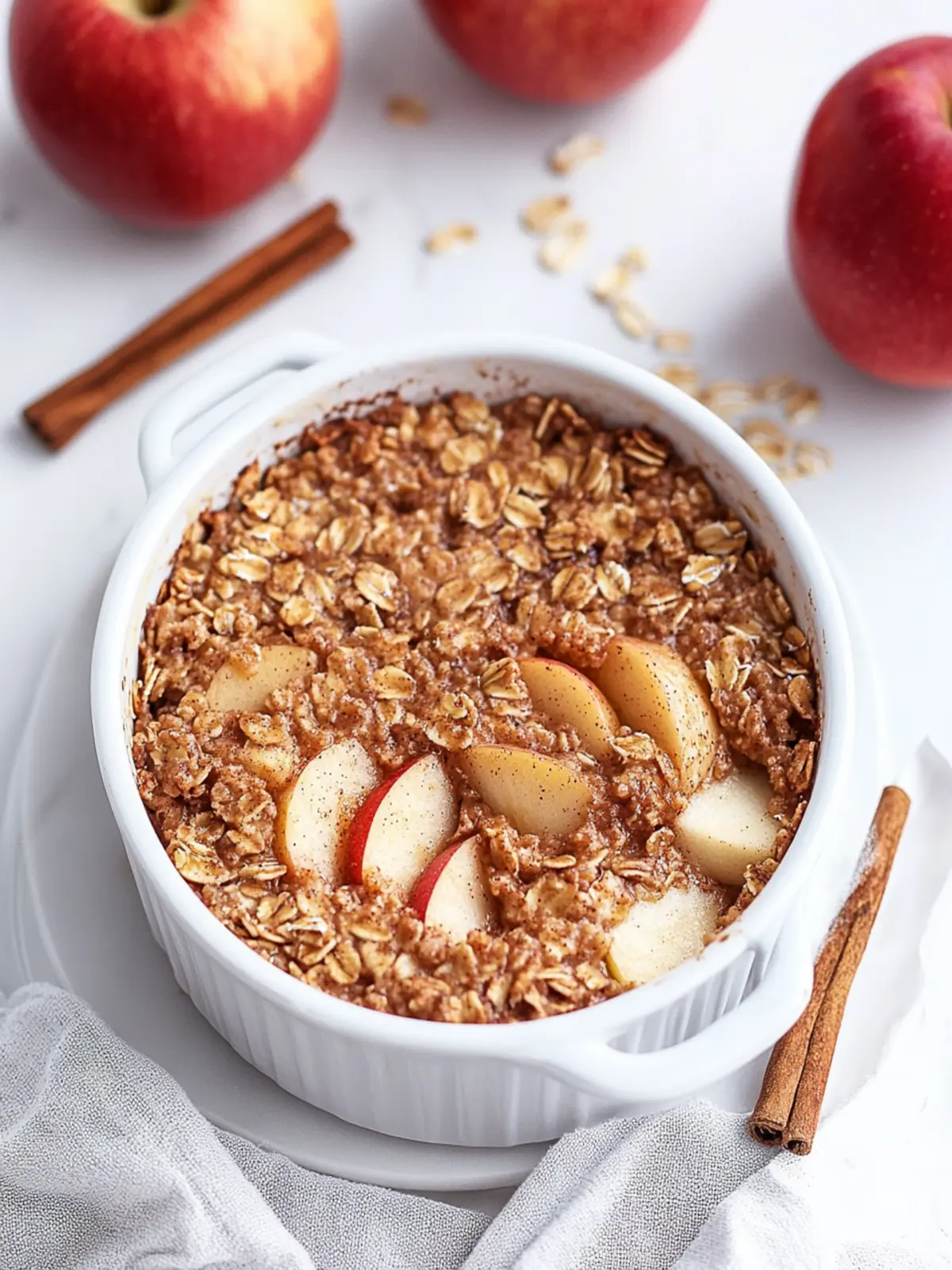 Cozy Up with Apple Cinnamon Baked Oatmeal Delight 4 Apple Cinnamon Baked Oatmeal