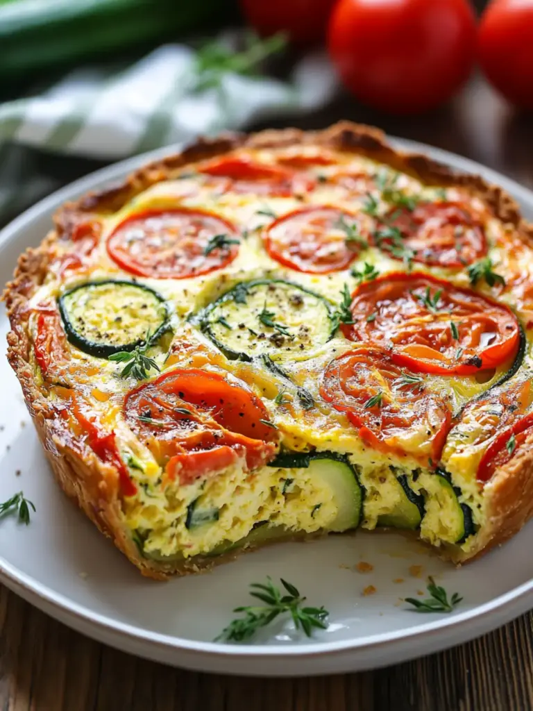 Crustless Zucchini Tomato Quiche