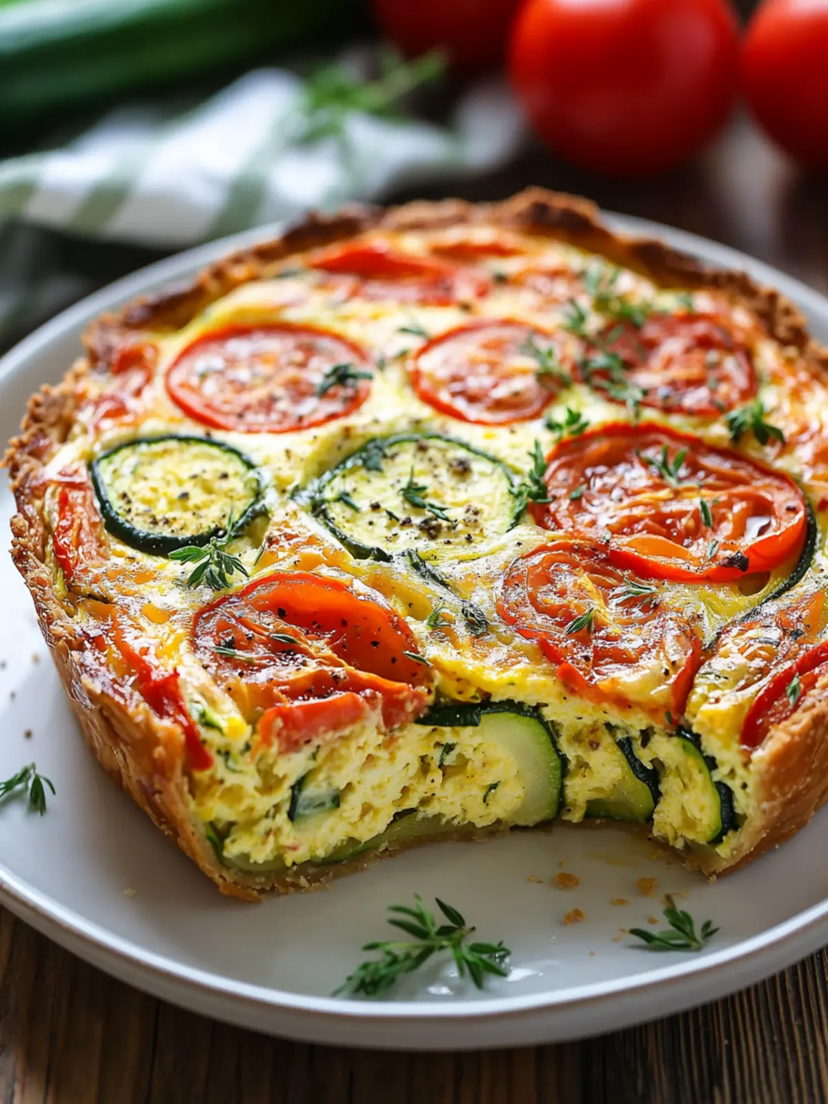 Delicious Crustless Zucchini Tomato Quiche for Easy Brunch 5 Crustless Zucchini Tomato Quiche