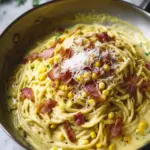 Creamy Corn Carbonara with Crispy Bacon Delight 6 Corn Carbonara
