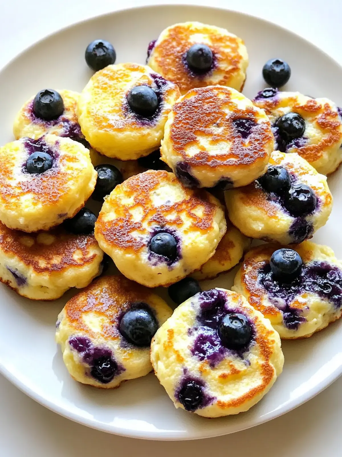 15-Minute Lemon Blueberry Cottage Cheese Pancake Bites