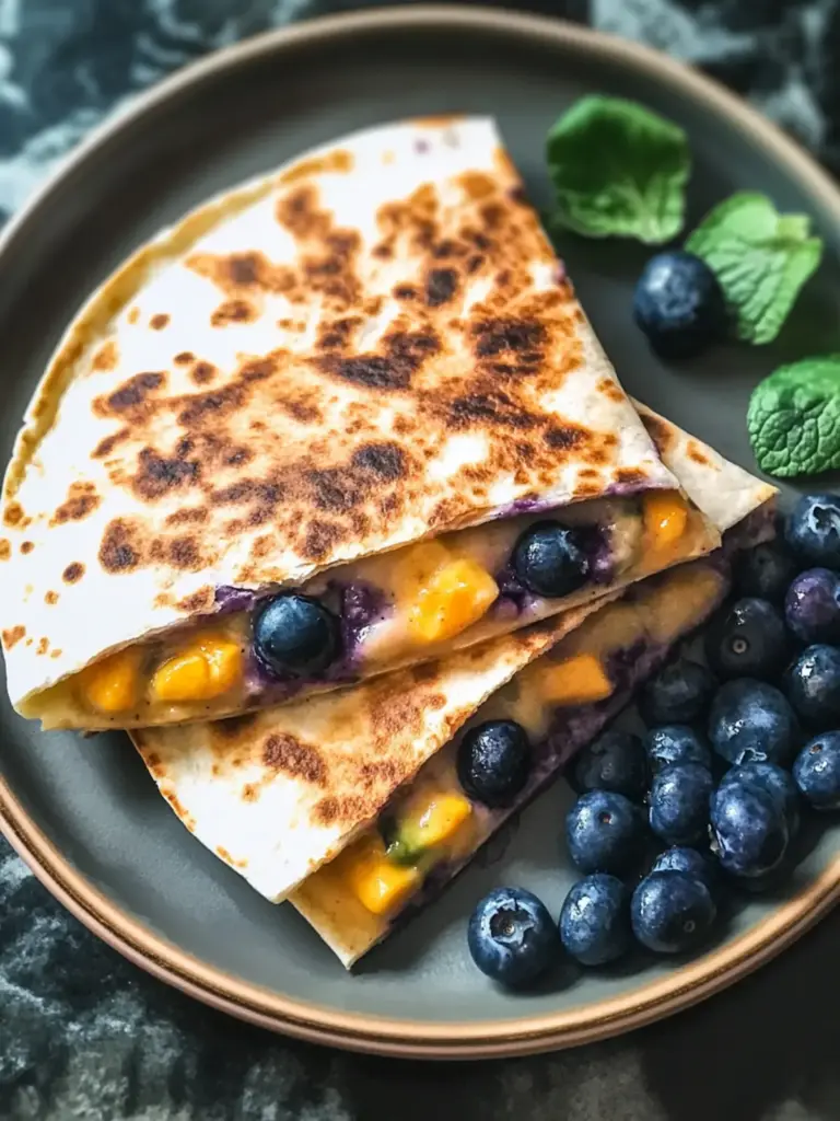Blueberry Breakfast Quesadillas