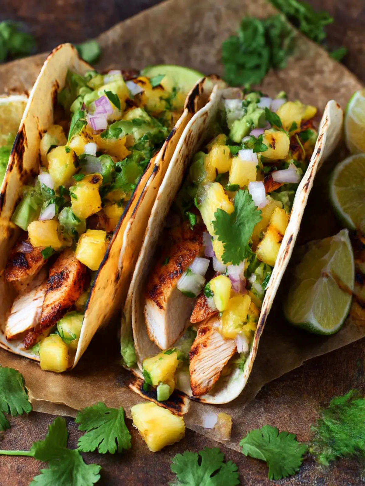 Savor Tequila Lime Chicken Tacos with Grilled Pineapple Salsa 3 Tequila Lime Chicken Tacos with Grilled Pineapple Salsa