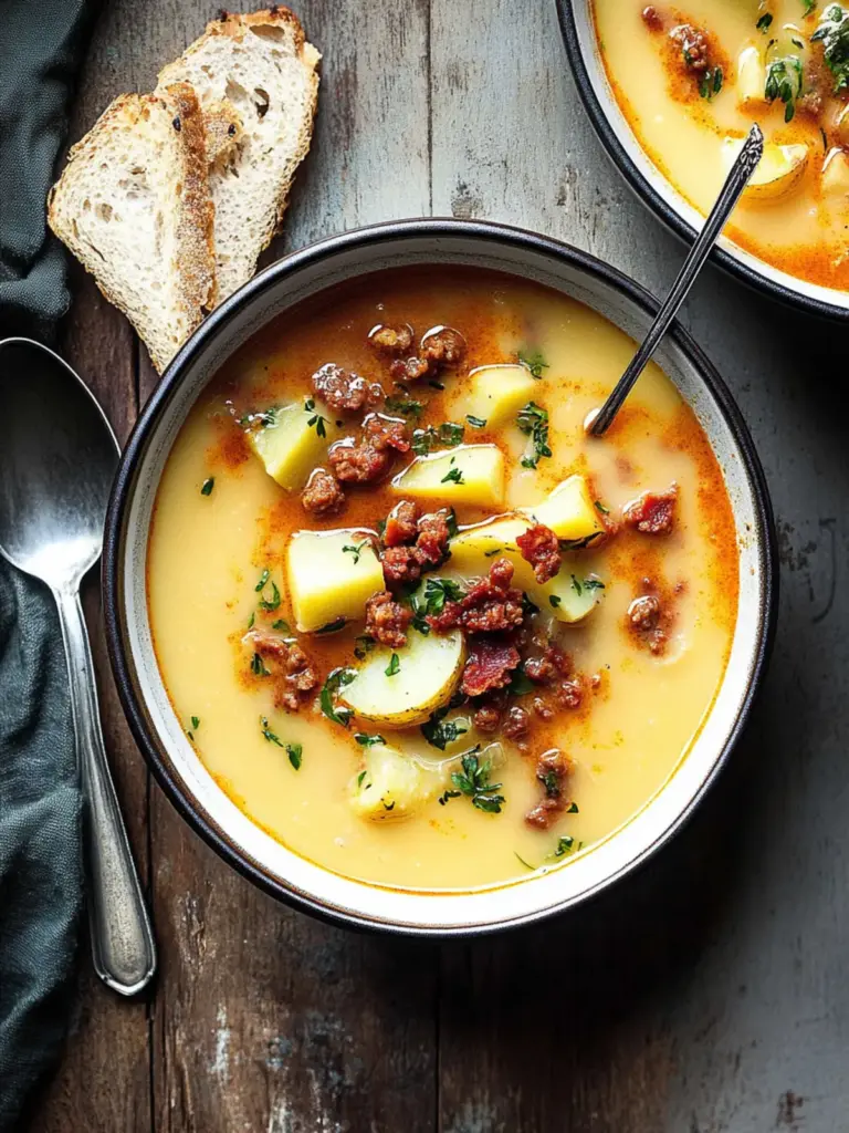 Spanish Potato Soup with Chorizo