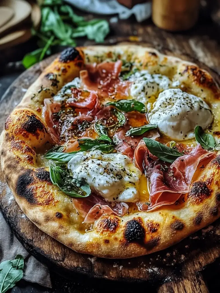 Prosciutto Burrata Pizza with Honey