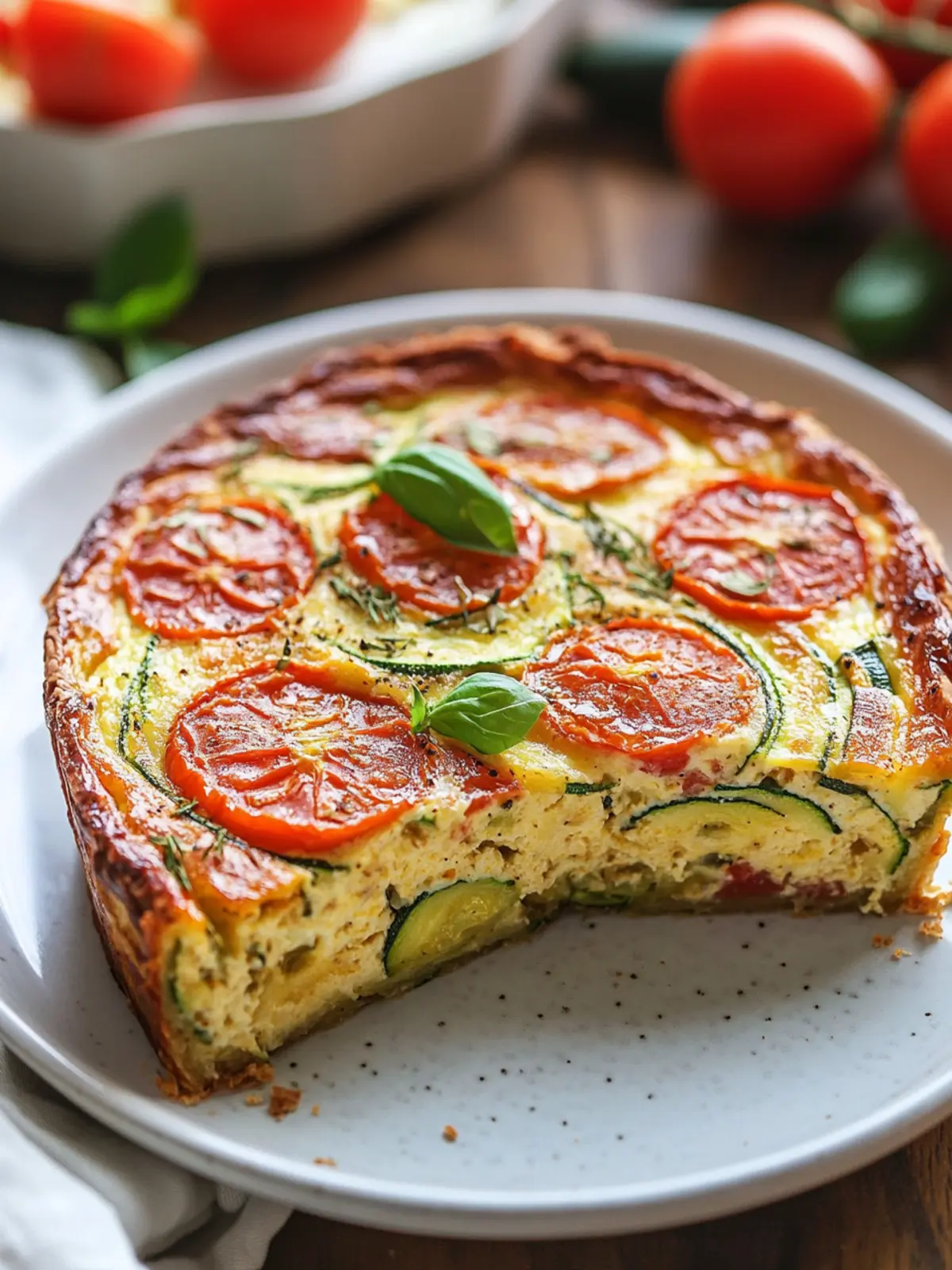 Delicious Crustless Zucchini Tomato Quiche for Easy Brunch 3 Crustless Zucchini Tomato Quiche