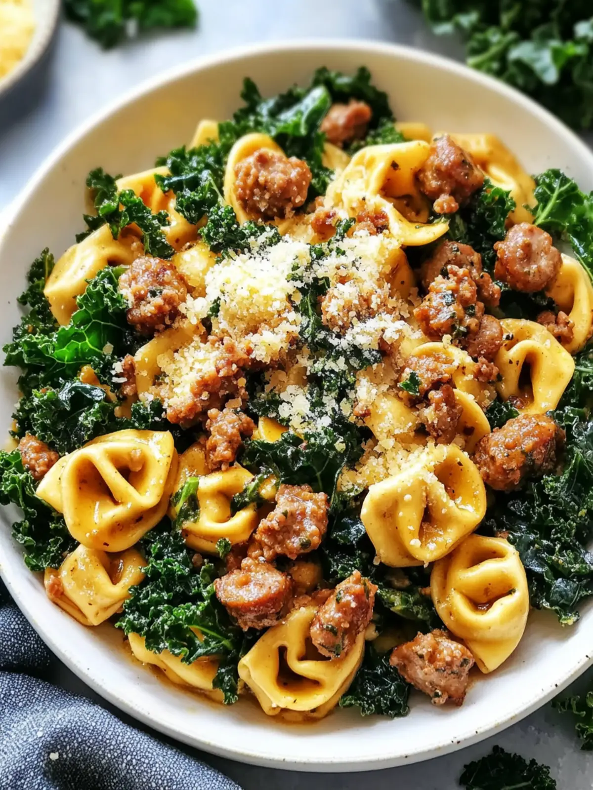 Brown Butter Tortellini with Sausage and Kale Bliss 5 Brown Butter Tortellini with Sausage and Kale