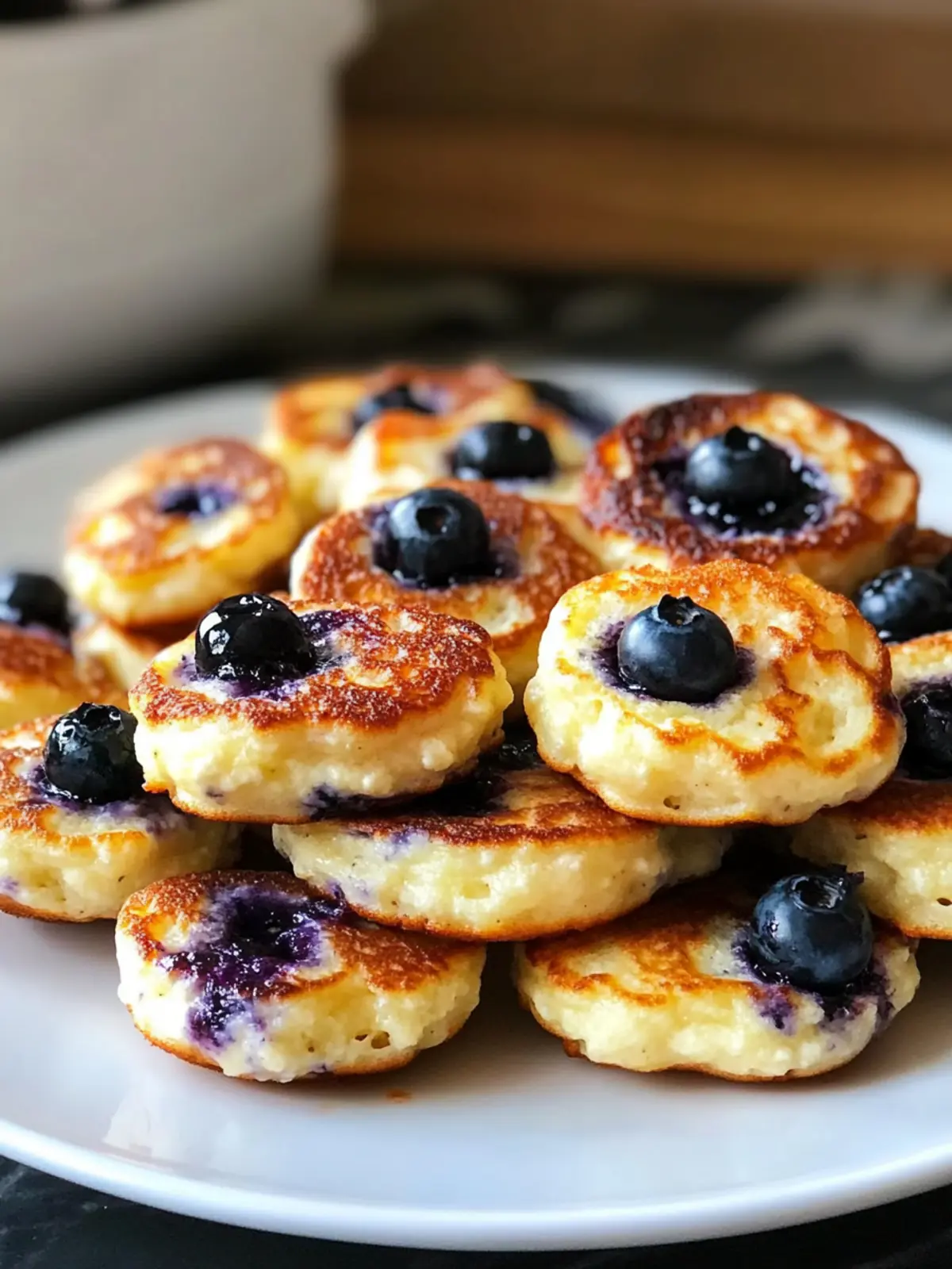 15-Minute Lemon Blueberry Cottage Cheese Pancake Bites