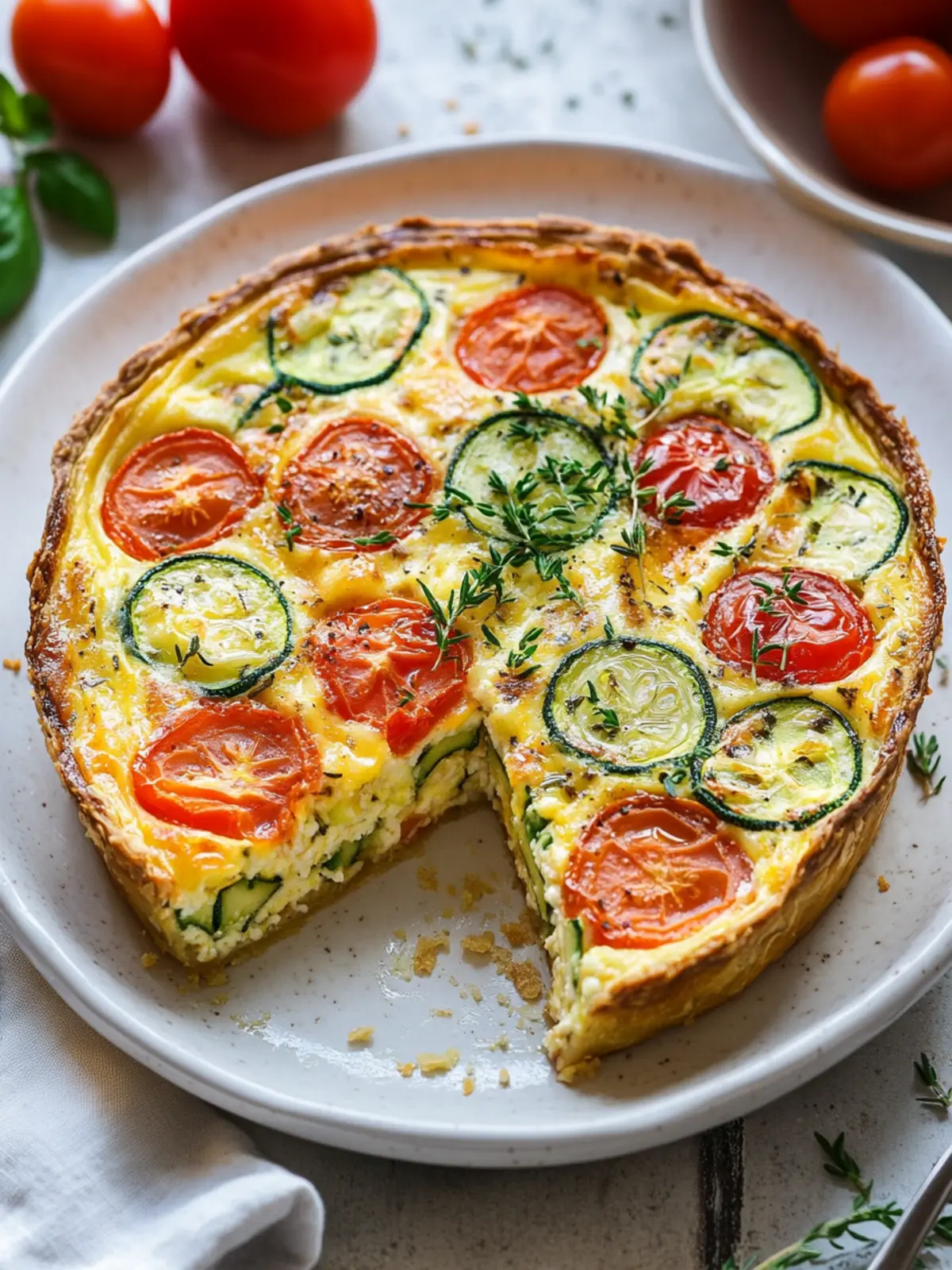 Delicious Crustless Zucchini Tomato Quiche for Easy Brunch 4 Crustless Zucchini Tomato Quiche