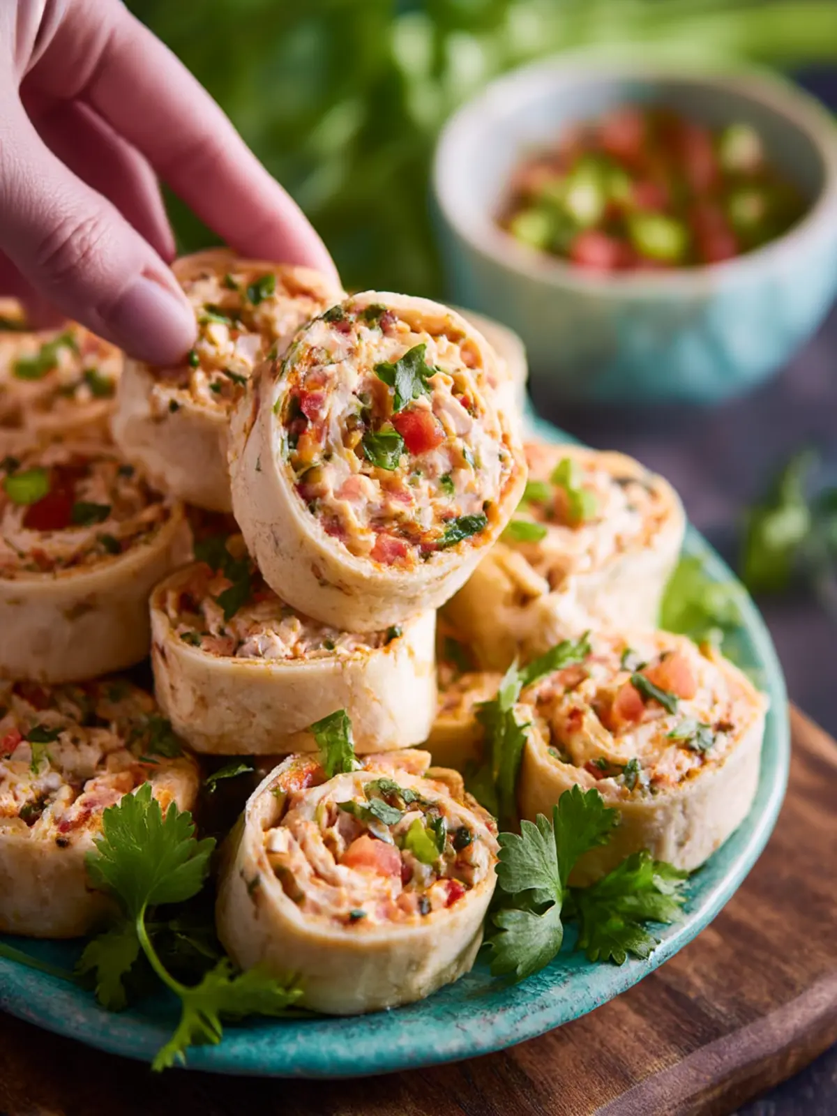 Delicious Chicken Taco Mexican Pinwheels for Easy Entertaining 5 Chicken Taco Mexican Pinwheels