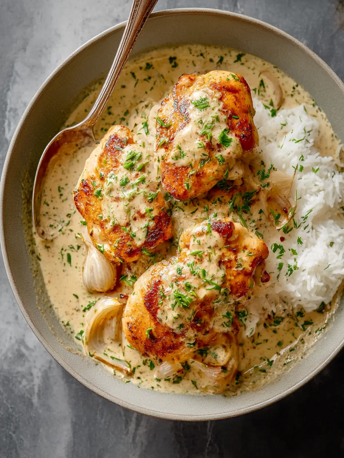 One Pot Creamy Garlic Chicken for Effortless Dinner Bliss 4 One Pot Creamy Garlic Chicken