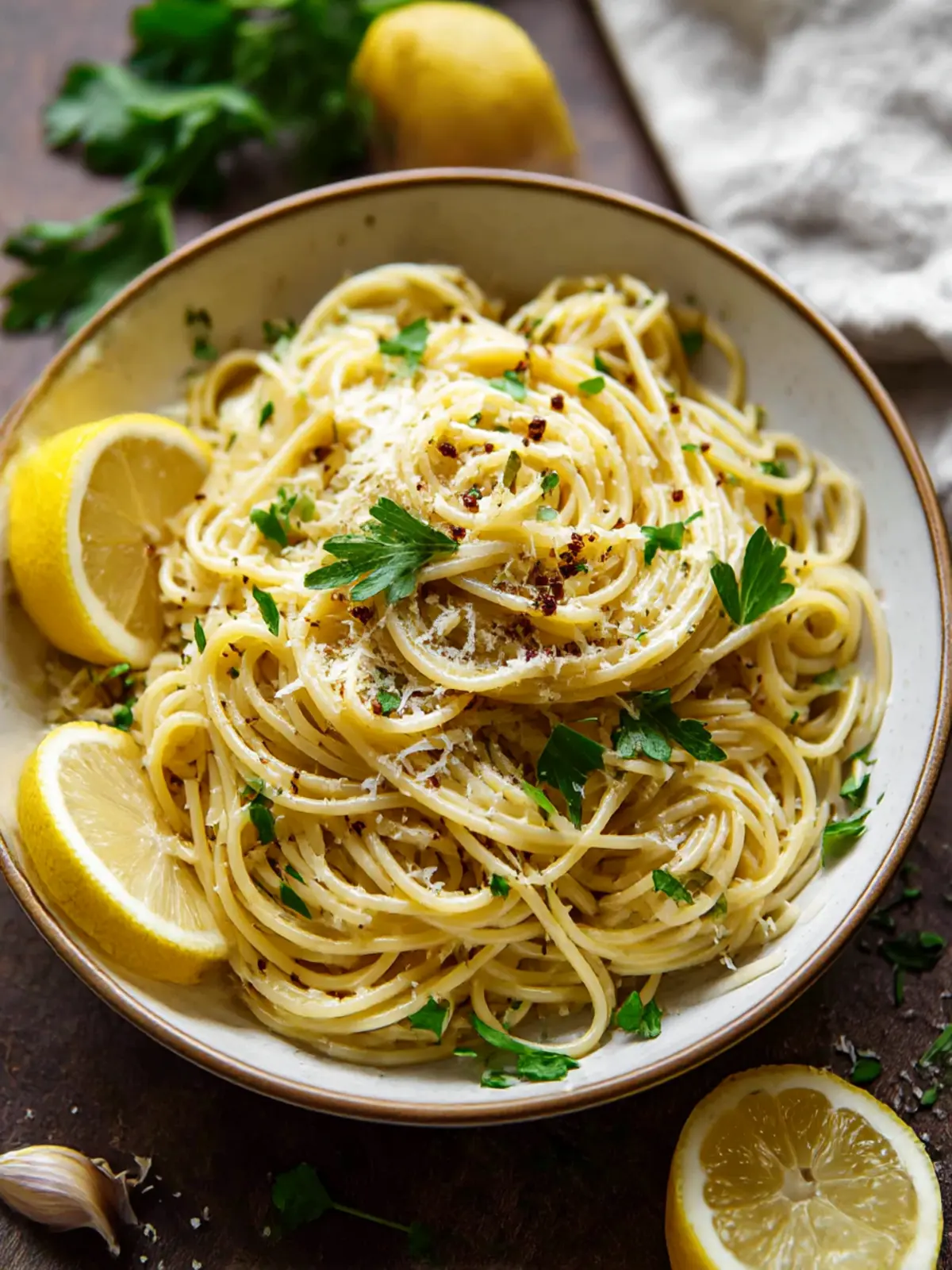 Lemon Garlic Pasta: A Creamy Delight in 20 Minutes 4 Garlic Lemon Pasta