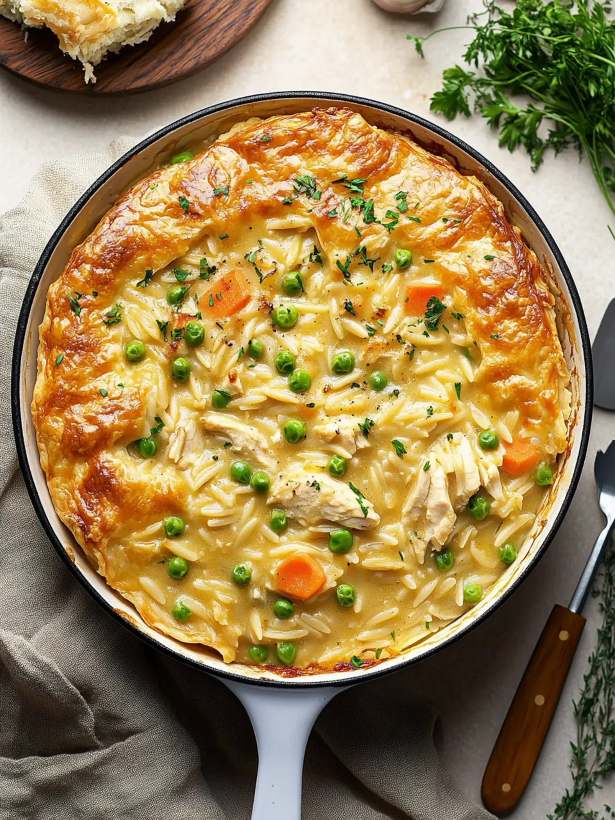 Delicious Chicken Pot Pie Orzo: A Cozy Comfort Food Feast 5 Chicken Pot Pie Orzo