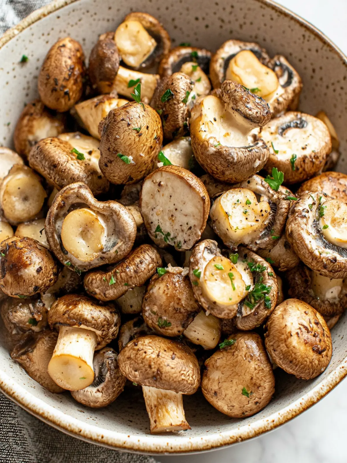 Savory Air Fryer Mushrooms with Parmesan in 10 Minutes 5 Air Fryer Mushrooms