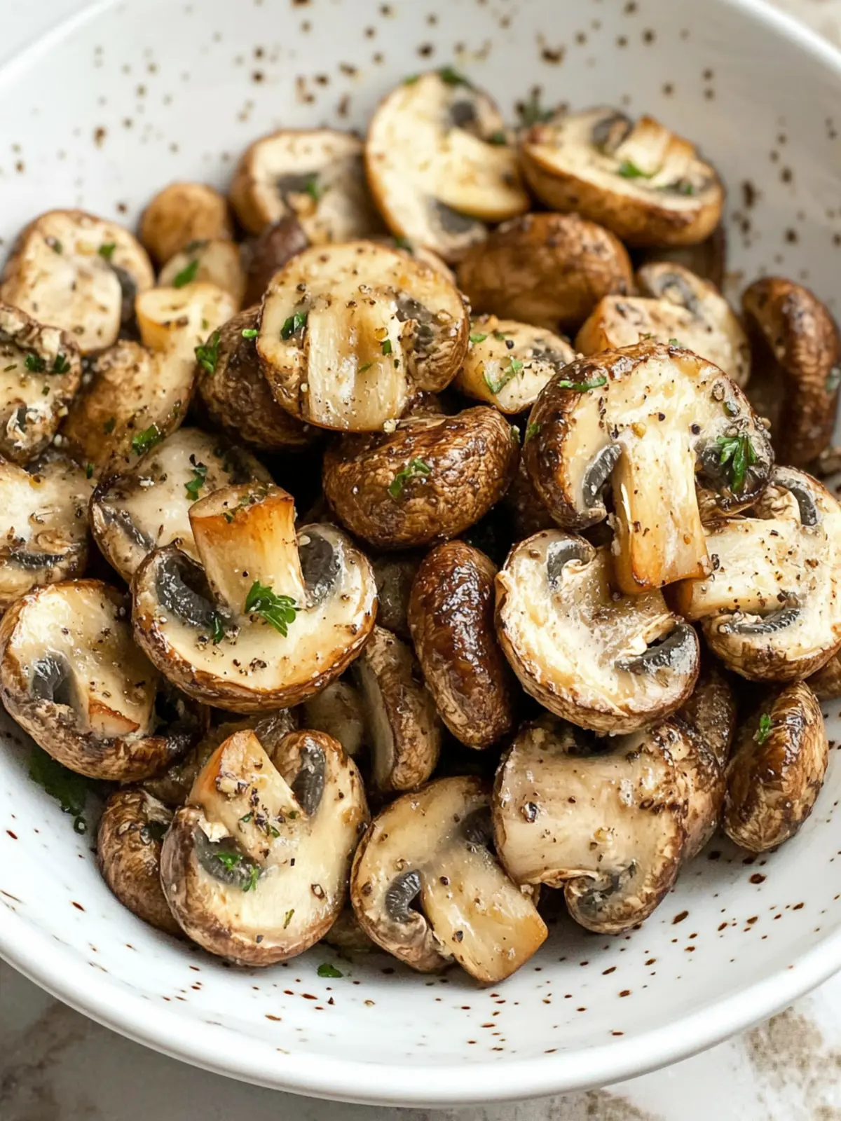 Savory Air Fryer Mushrooms with Parmesan in 10 Minutes 2 Air Fryer Mushrooms