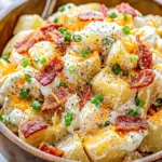 Creamy Loaded Baked Potato Salad with Bacon, Cheese, and Sour Cream