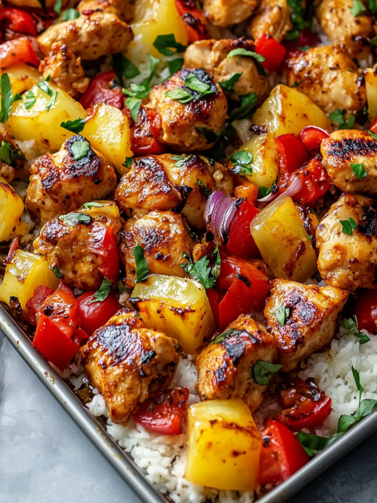 Hawaiian Chicken Sheet Pan