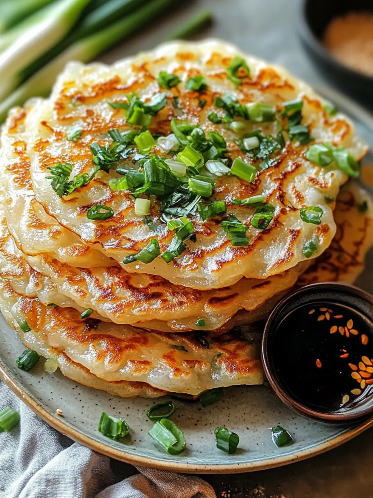 Crispy Rice Paper Scallion Pancakes for a Flavorful Snack 2 Crispy Rice Paper Scallion Pancakes