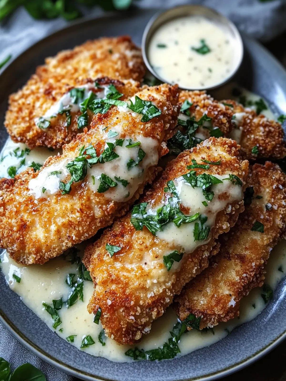 Crispy Parmesan Chicken with Rich Garlic Sauce You’ll Love 2 Crispy Parmesan Chicken with a Rich Garlic Sauce