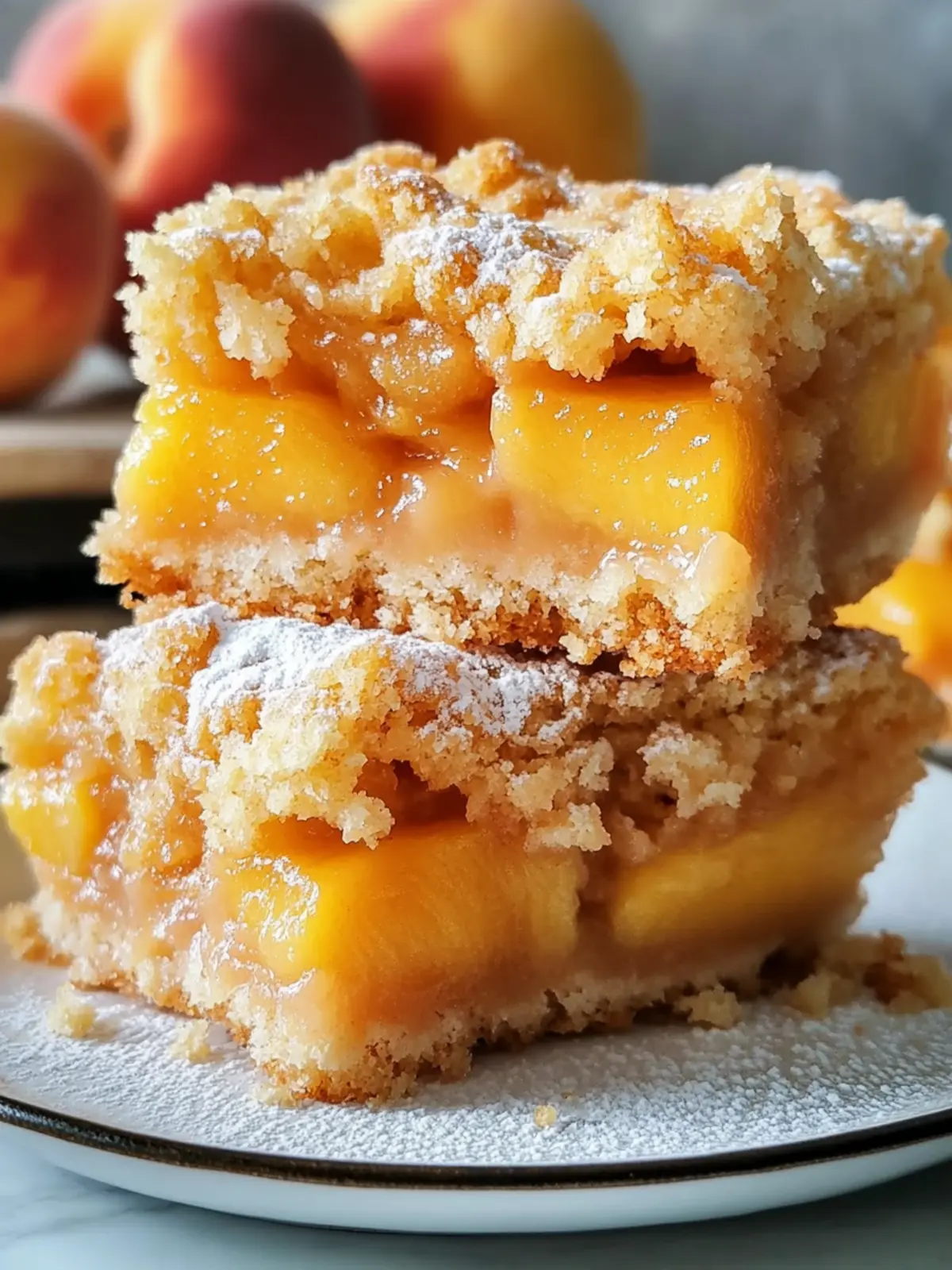 Peach Cobbler Bars That Steal the Summer Show! 2 Peach Cobbler Bars