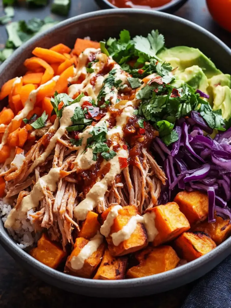 Pulled Pork Sweet Potato Bowl