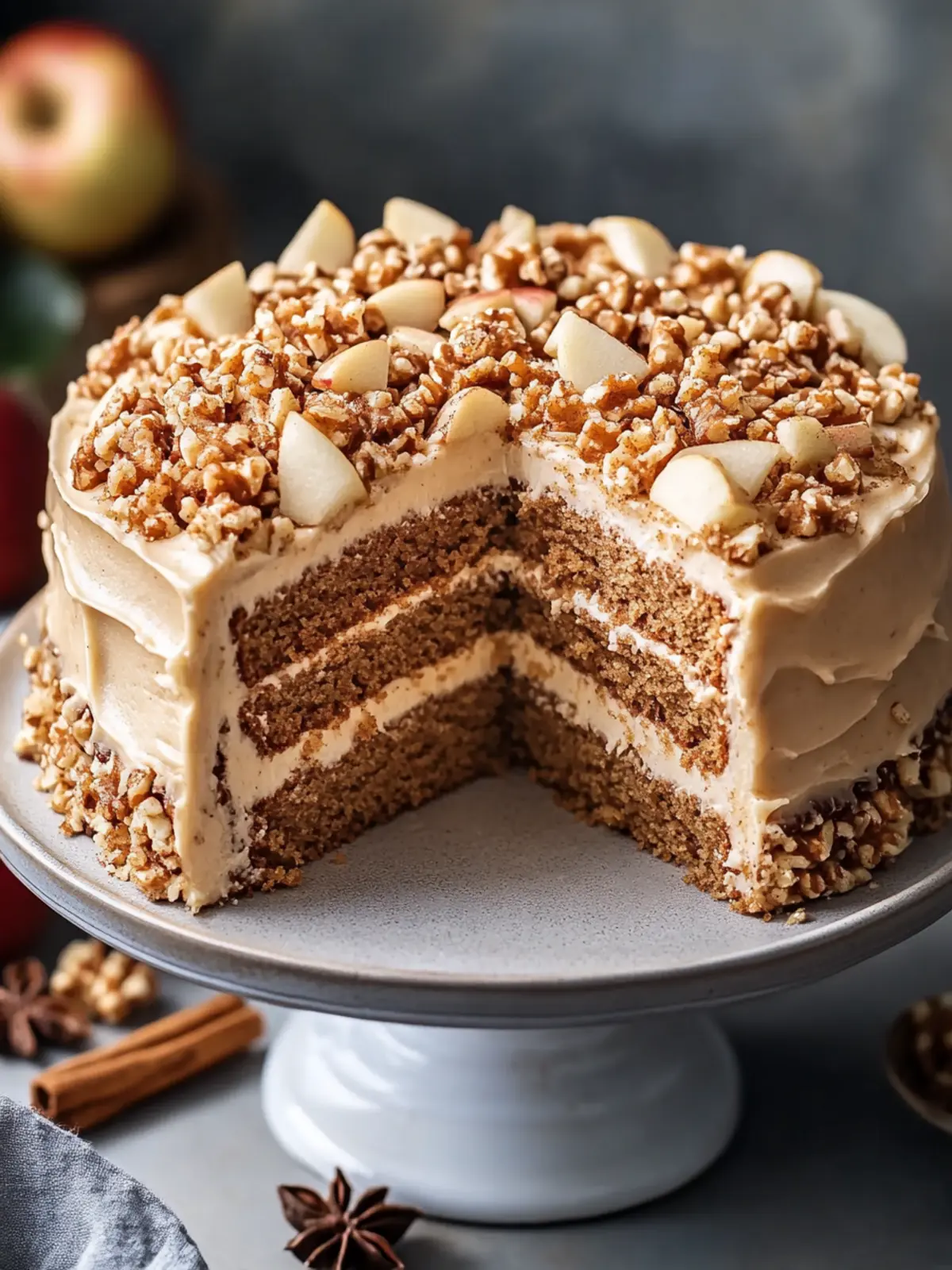 Cozy Apple Spice Cake with Creamy Brown Sugar Frosting 5 Apple Spice Cake