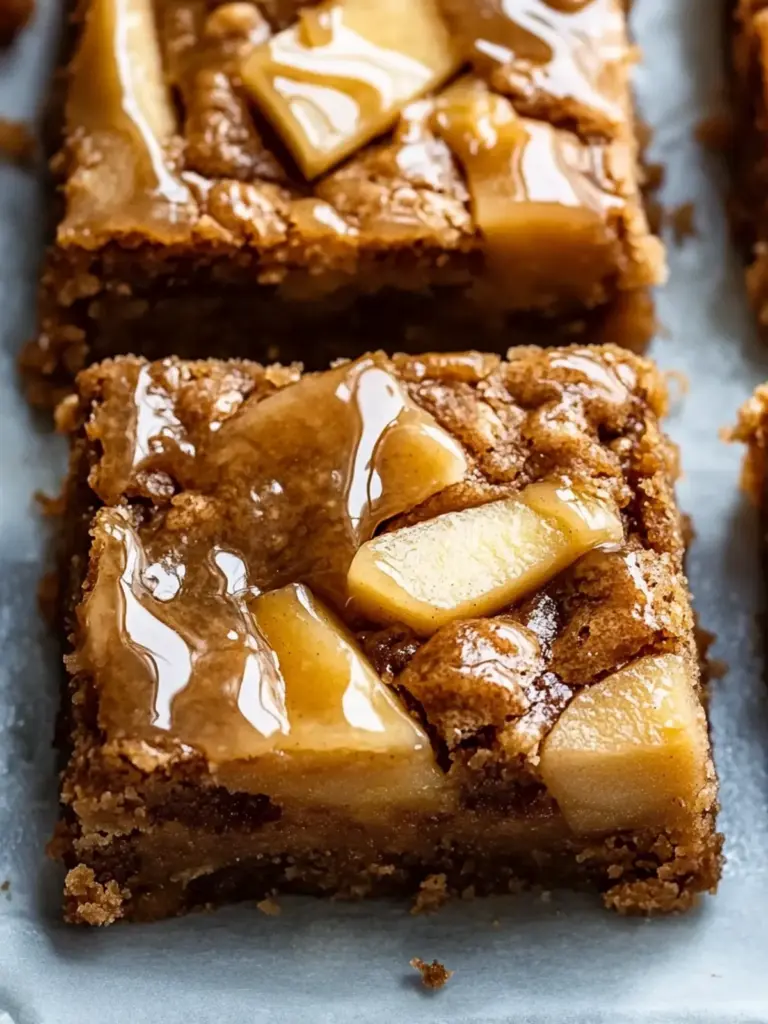 Maple Glazed Apple Blondies
