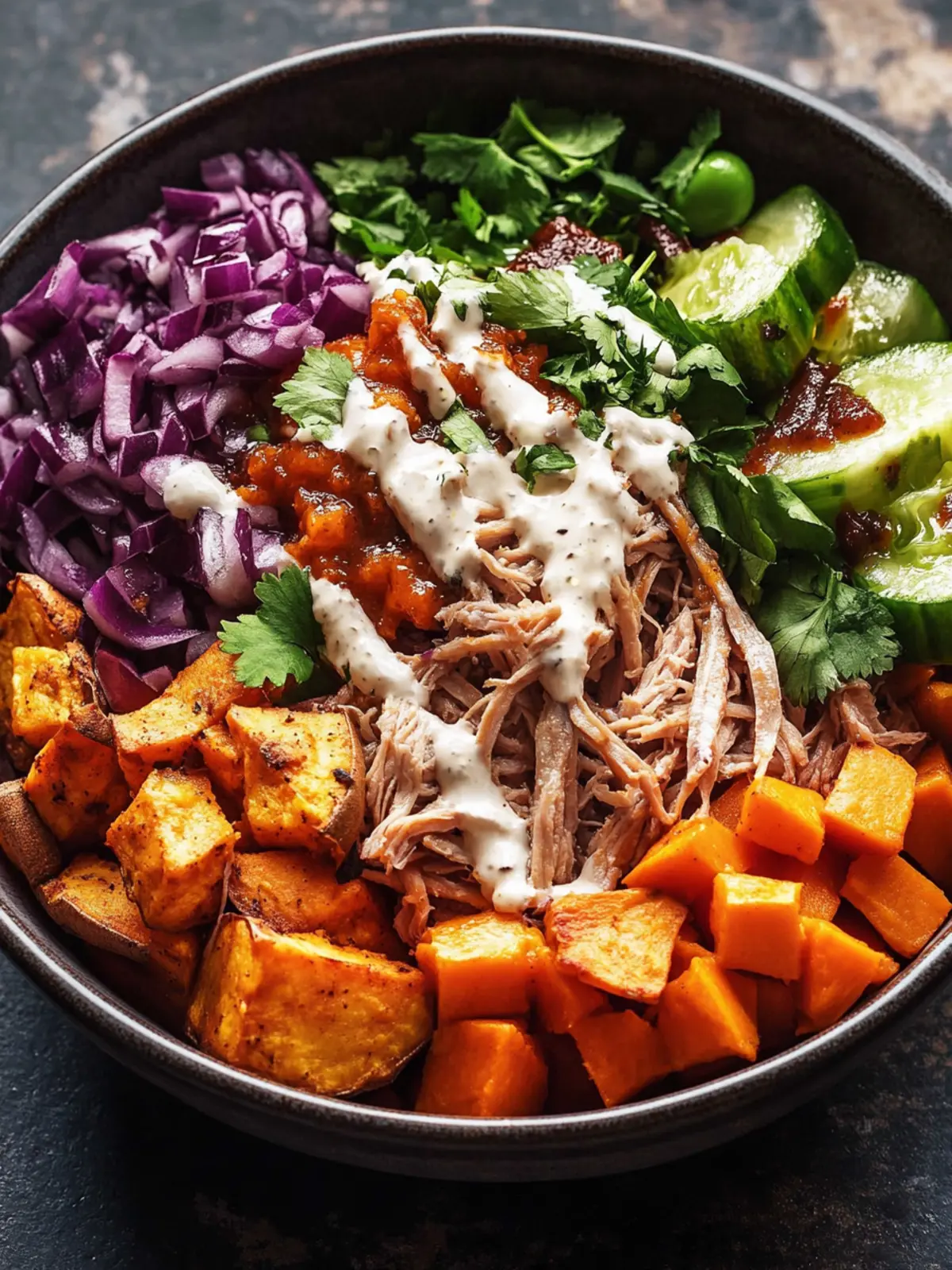 Savory Pulled Pork Sweet Potato Bowl for Busy Weeknights 4 Pulled Pork Sweet Potato Bowl